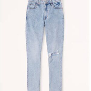 Abercrombie & Fitch The Skinny High Rise Distressed Denim Jeans